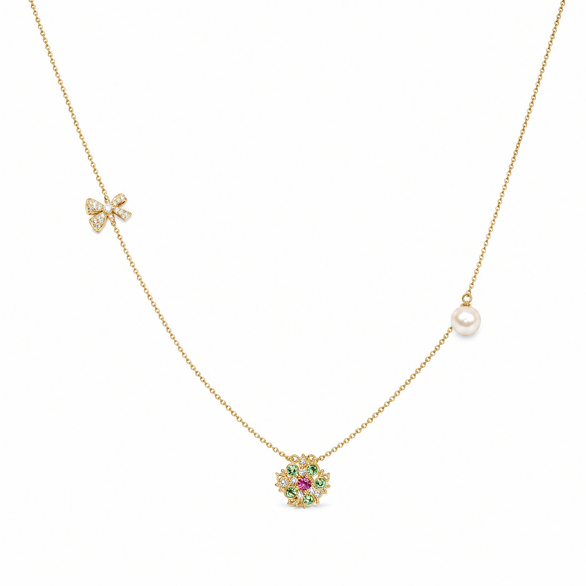 Christmas Snowflake Tree Necklace