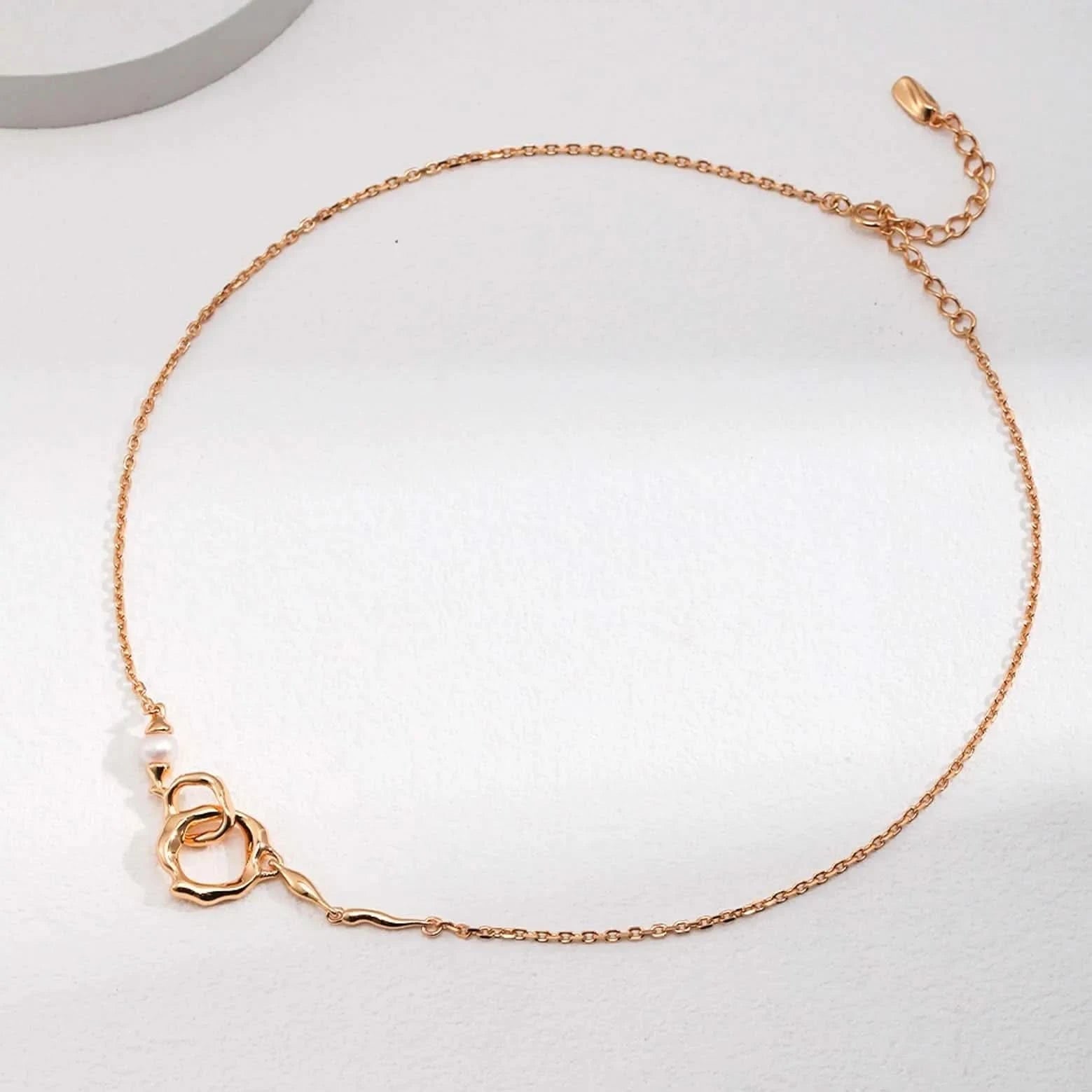 Love Link white pearl necklace - Angel Barocco