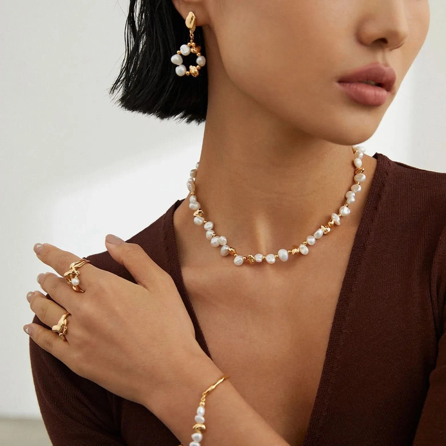 Natural pearl neacklace - Angel Barocco
