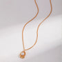 Pearl Pendant necklace features a lava design - Angel Barocco