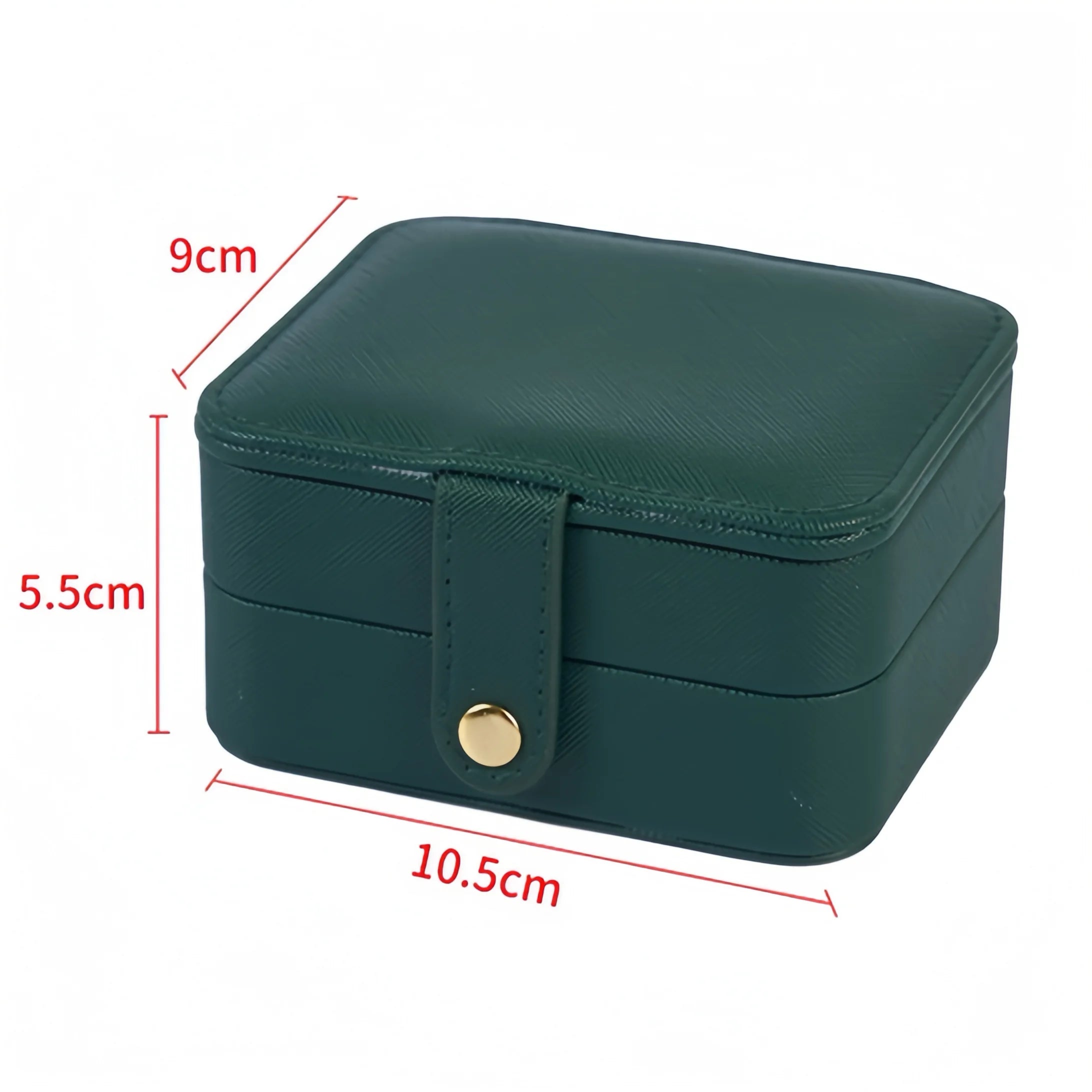 Square Leather Portable Jewelry Box