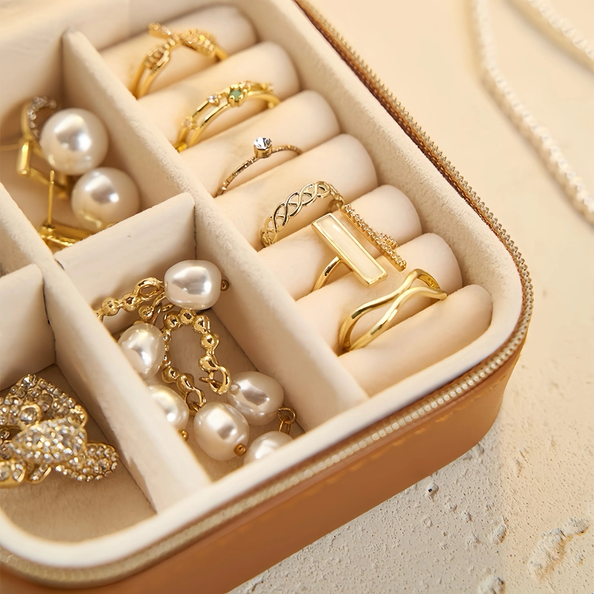 Zipper Portable Jewellery Box