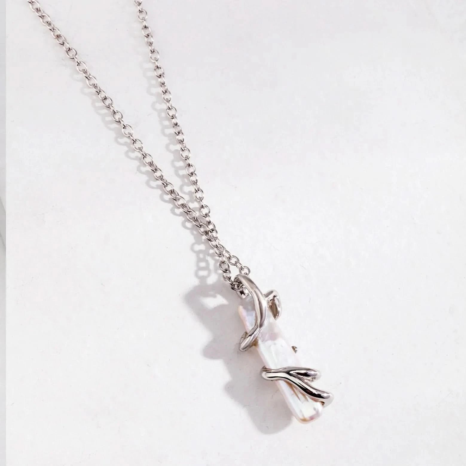 Stick Baroque pearl necklace - Angel Barocco