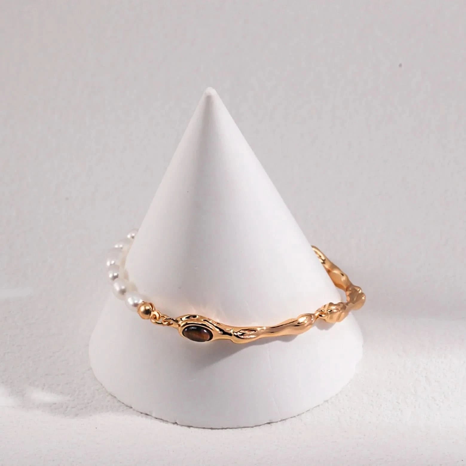 Tiger eye seeds pearl bracelet - Angel Barocco