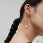 Waterdrop design detachable pearl earrings - Angel Barocco