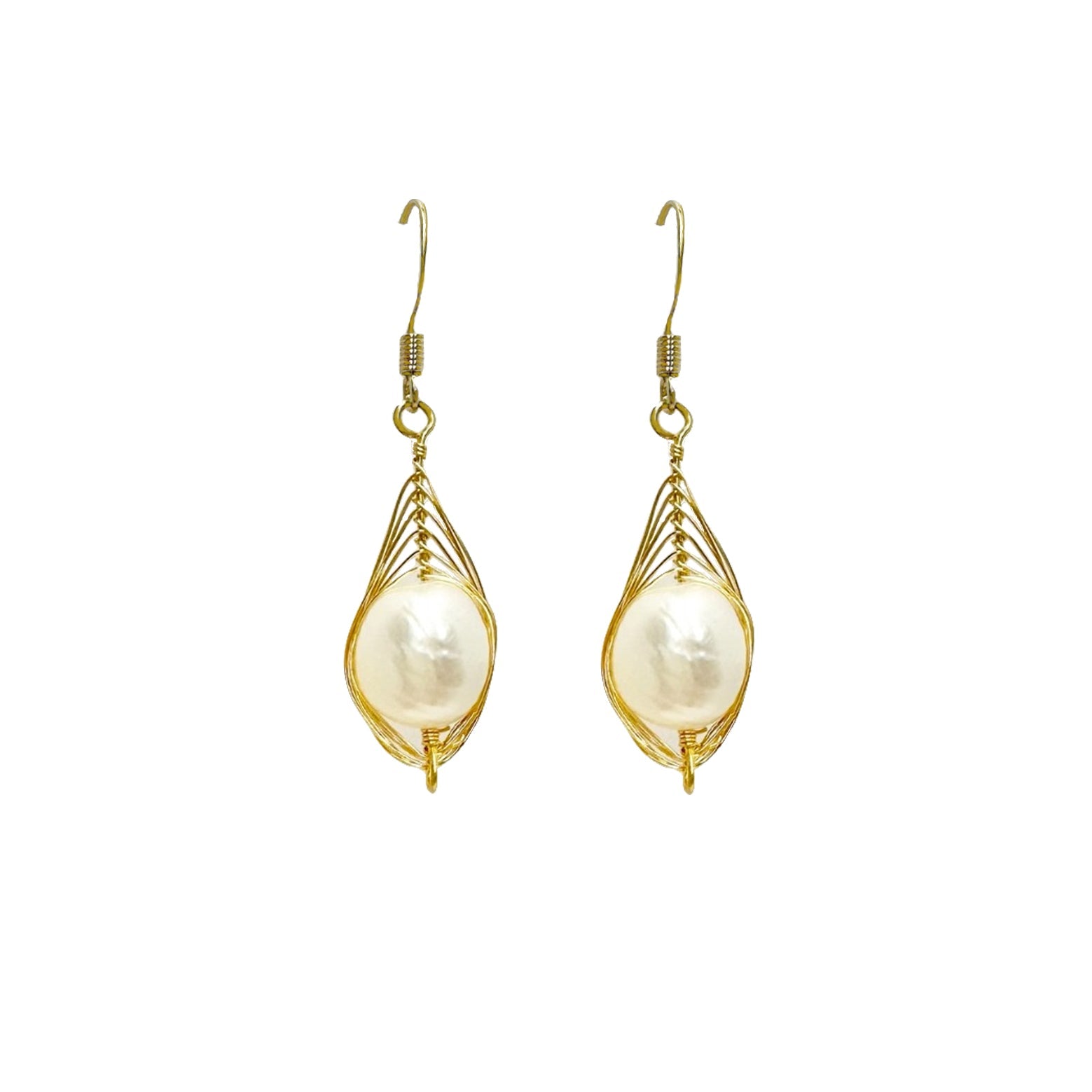 14k Two-toned Gold Wire Twist Drop Earrings | Gold Earrings | Jewelry &  Watches | Shop The Exchange