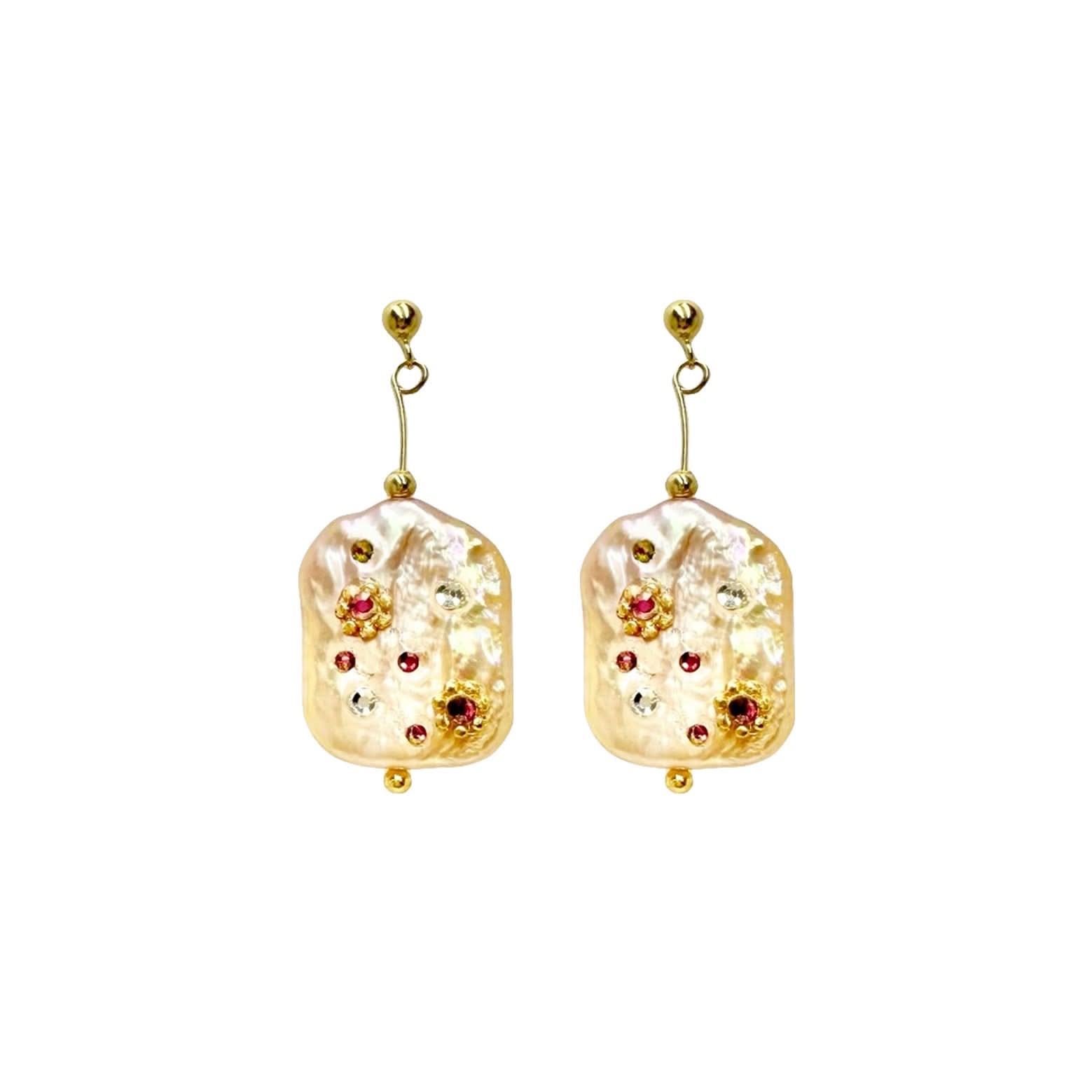 baroque pearl drop earrings