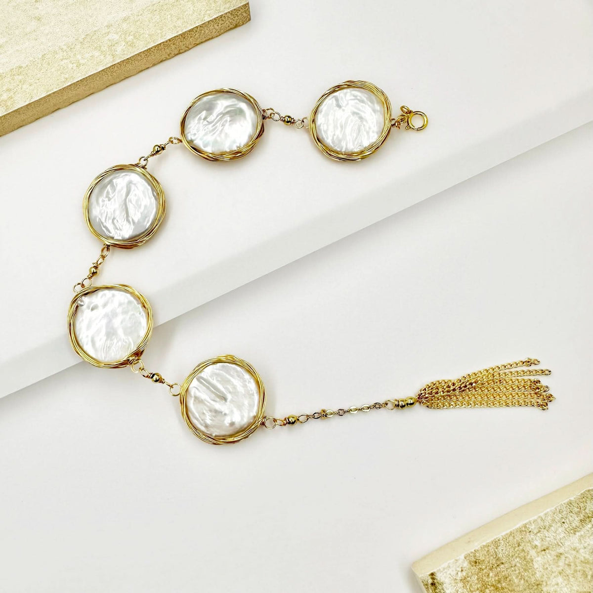 Siren Nugget Cluster Pearl Bracelet